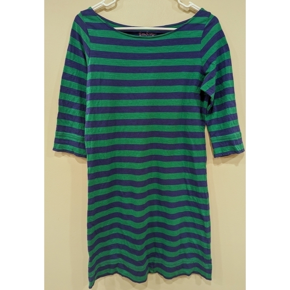 Lilly Pulitzer Cassie Striped Cotton T-Shirt Dress Size Small